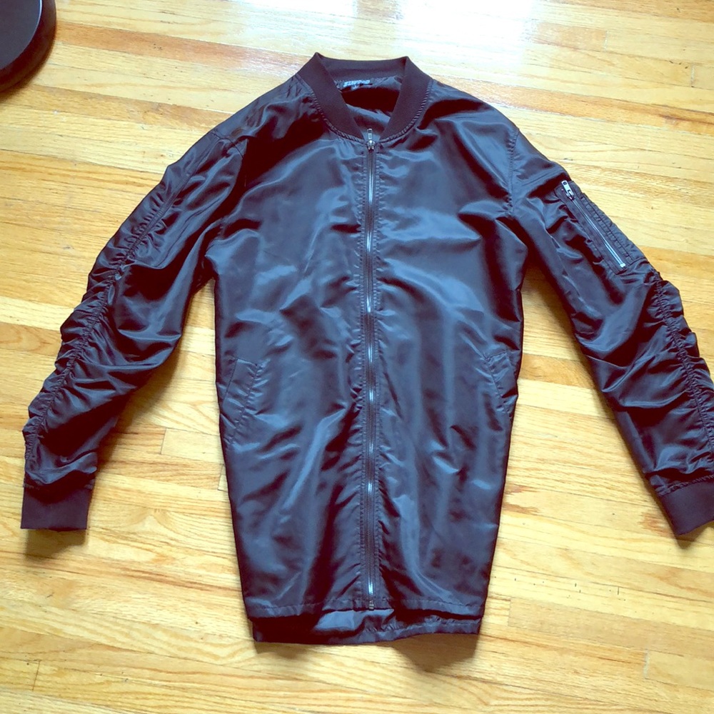 Long bomber jacket